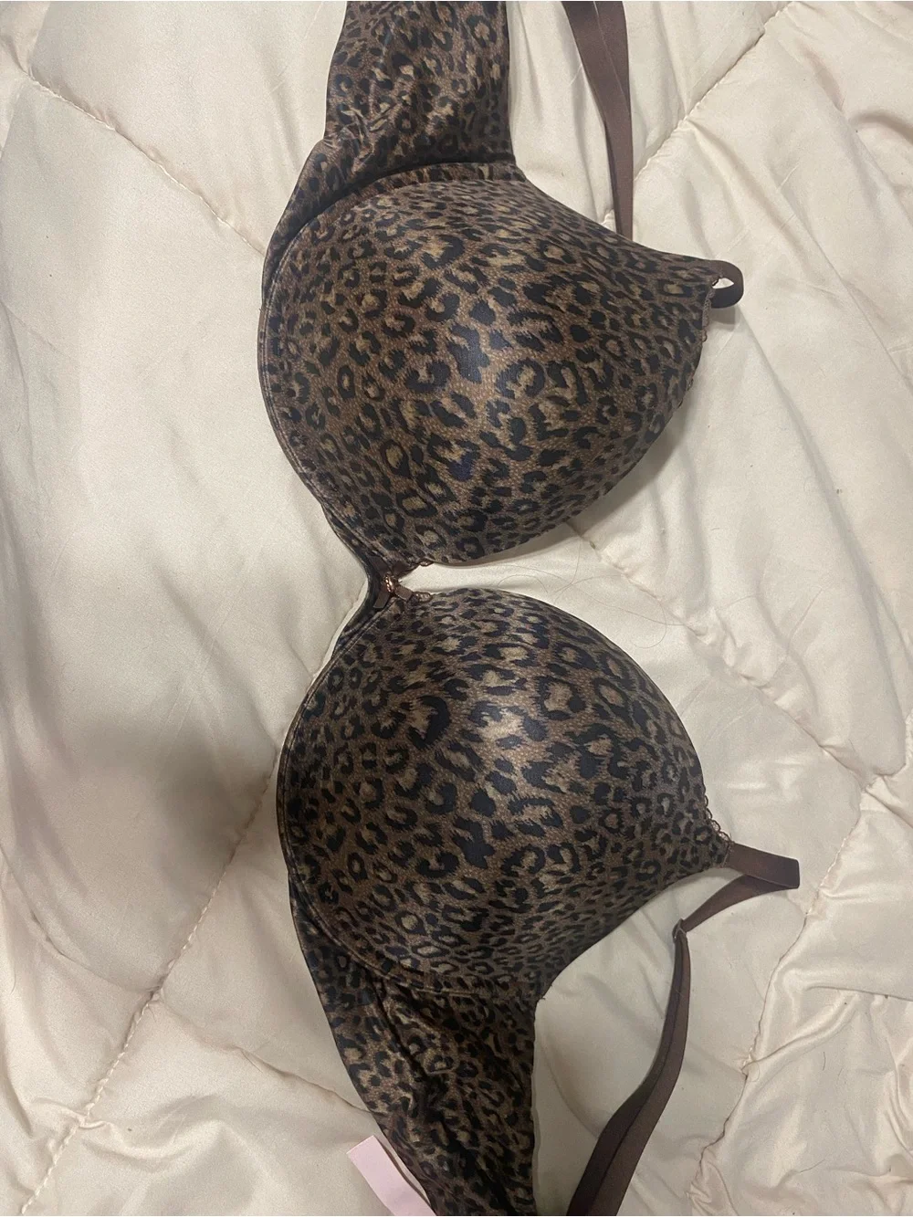 Victoria's Secret Brown and Black Leopard Push-Up Bra 38DD